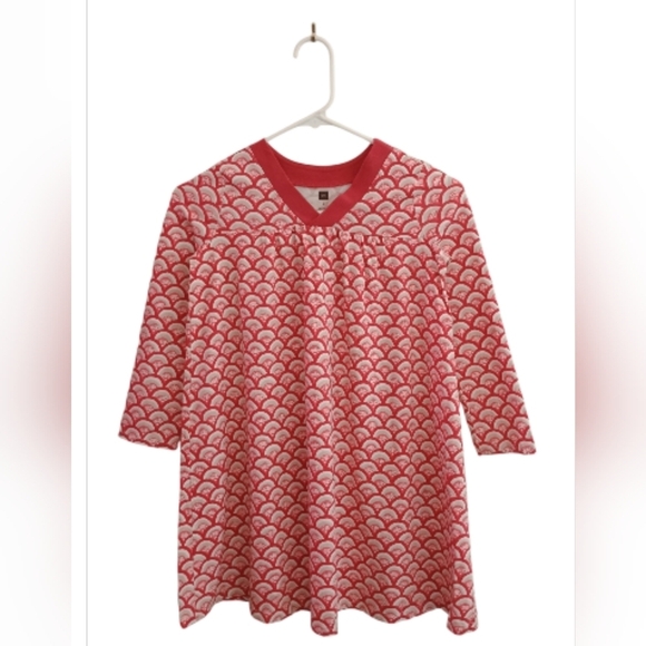 Tea Coleccion Girls Nami Trapeze Coral Pink Dress Size 8 - Picture 3 of 6